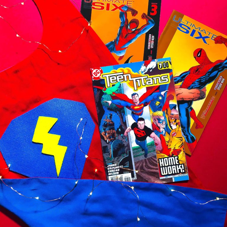 Superhero Workshop Cape with Spiderman and Teen Titans