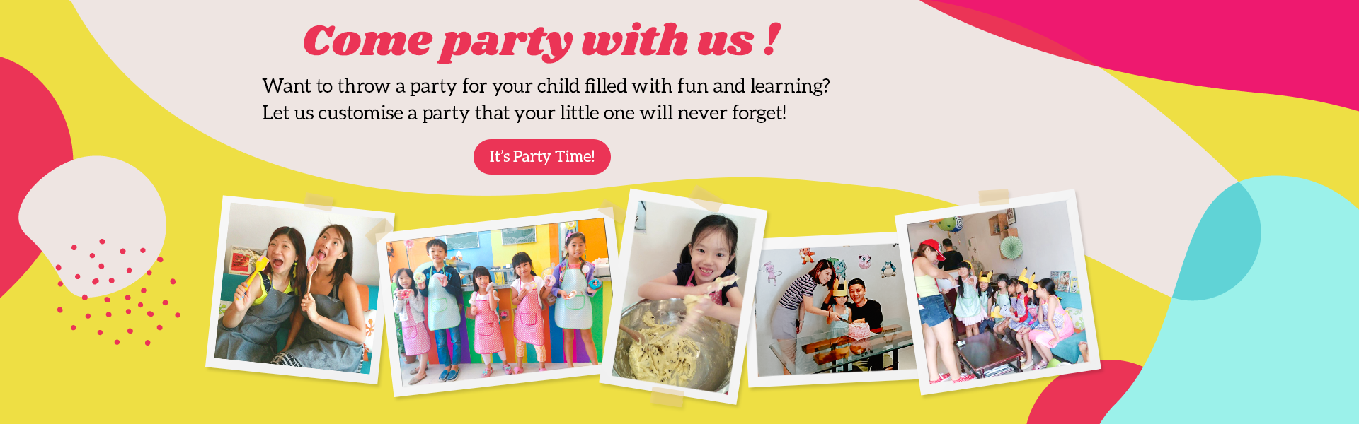 Woman teaching children how to bake