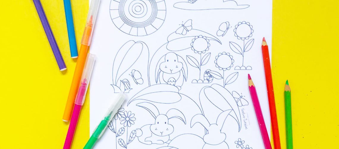 PositiveLeePeilin - Easter Colouring Sheet Markers